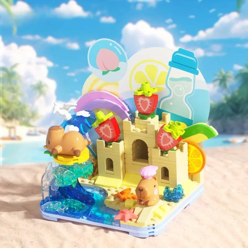 

Capybara Camping Series Building Block Toy, Collectible Model, Desktop Decoration, Creative Children s Ornament, Holiday Gift