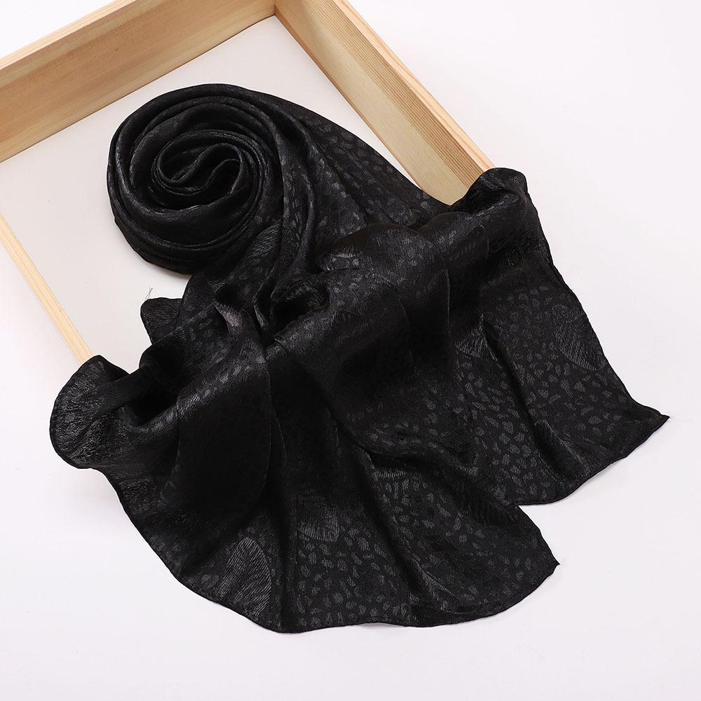 Malaysia's new imitation silky satin jacquard long scarf, women's shawl, headscarf MSL404