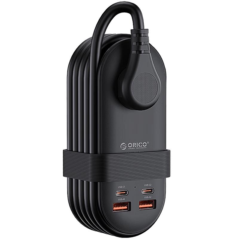 orico 65W GaN PD Schnelllade-Steckdosenleiste mit USB-C/A CN-Stecker (Adapter enthalten)