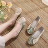 2026 New Summer Fashion Style Lightweight Comfortable Cheongsam Paired Ethnic Embroidered Shoes Womens Shoes Slip On Soft Sole