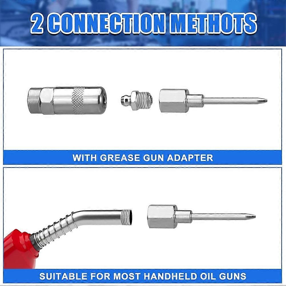 9Pcs Grease Needle Nozzle Kit,Grease Injector Needle Nozzle with Nipple Adapter Fitting Tool