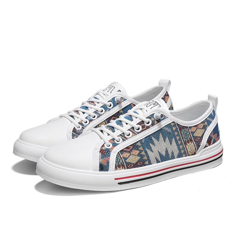 Flat Sneakers Men Roman Canvas Shoes For Men Summer Walking Sneakers Shoes Male British Style