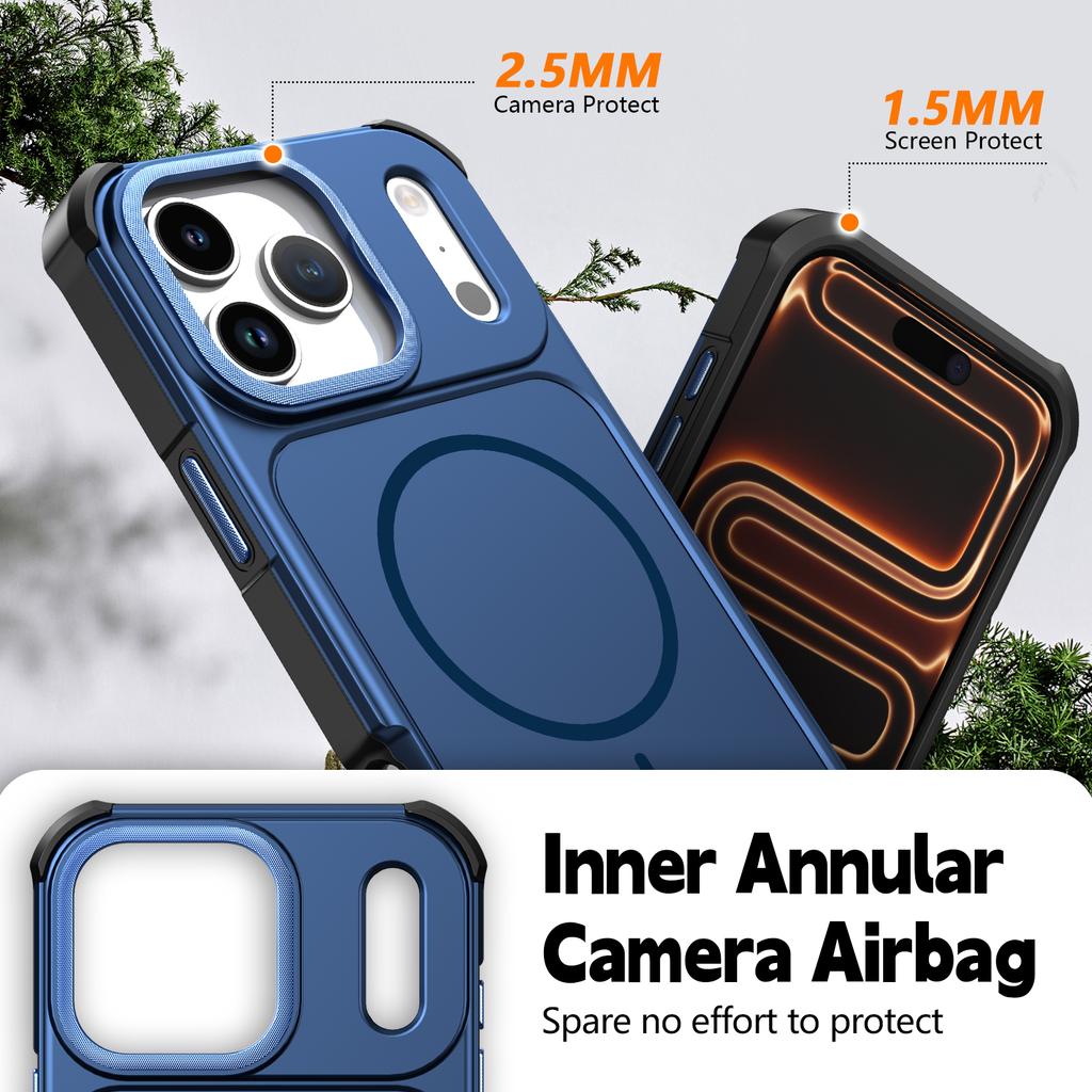 For MagSafe Phone Case For iPhone 17 Air 16 15 14 Plus 13 12 11 Pro Max 17E 16E Shockproof Heavy Duty Magnetic Matte Armor Cover
