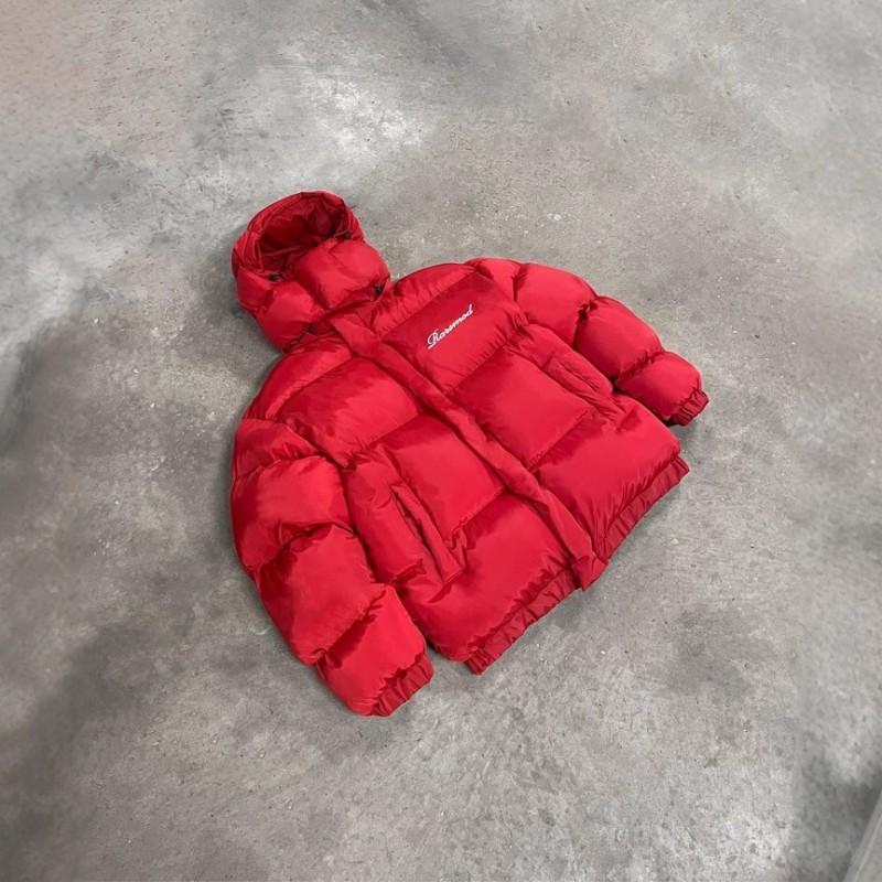 Zimní Streetwear v Y2K stylu Unisex Puffer bunda s kapucí Pruhovaná Volný střih Pro teenagery