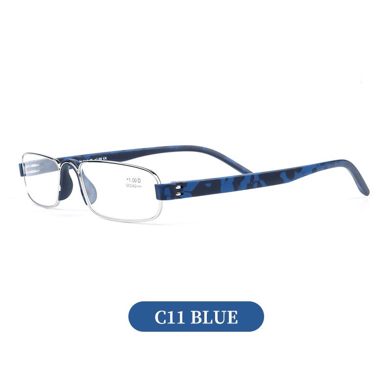 

Guanhao Men Reading Glasses Alloy Ultralight HD View Transparent Optical Clear Women Presbyopia Hyperopia Reading Glasses Frame +100