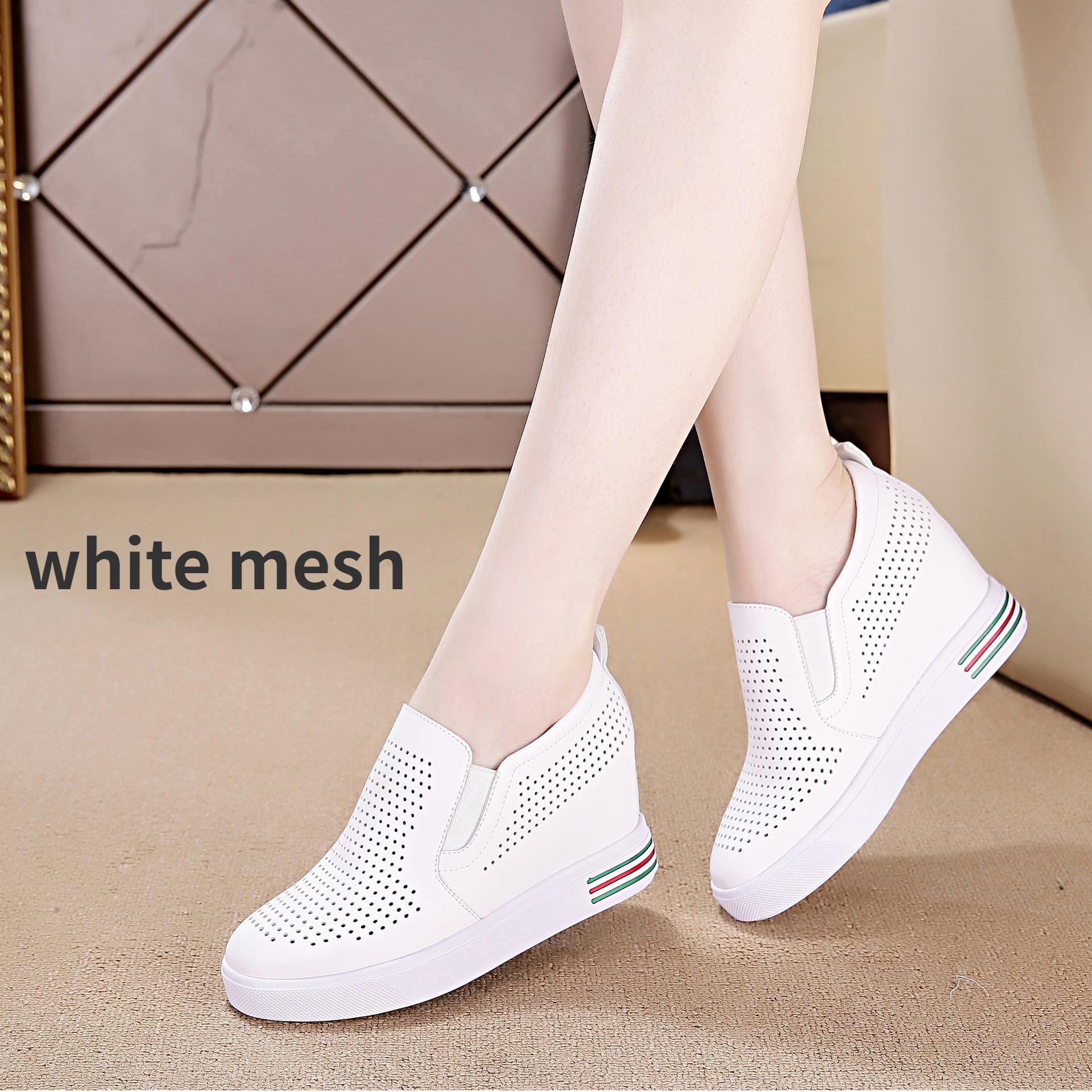 

Женские дышащие лоферы, кроссовки с круглым носком, весенние удобные кроссовки без шнуровки в корейском стиле для прогулок и прогулок 40