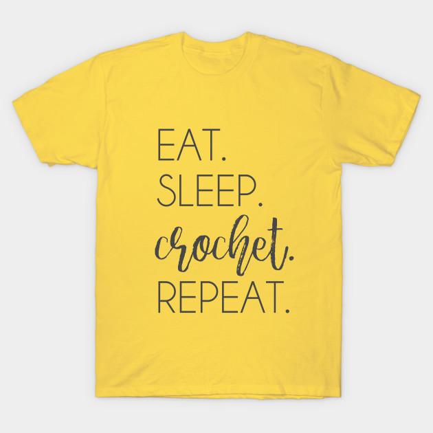 

Unisex Fashion TShirt Eat Sleep Crochet Repeat Print TShirt Plus Size S-5XL T-Shirt 100%Cotton Tops O Neck Short Sleeve Tees S жёлтый