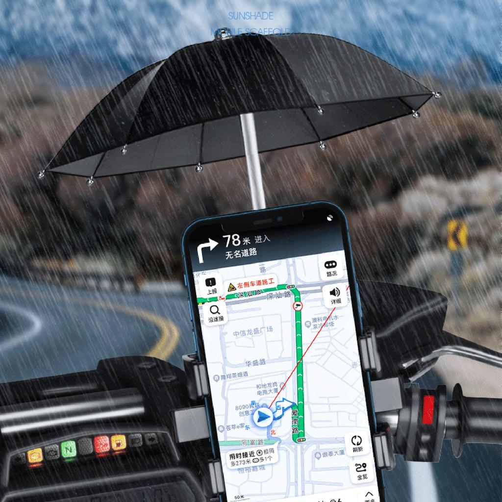 Universal Motorräder Fahrrad Regenschirm Halter Wasserdichte Sonnenschirm Telefon Navigation Halterung Mini Radfahren Ständer Zubehör