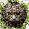Metal Panda Sign Wall Art Silver Modern Decor UV Resistant Scratchproof Home