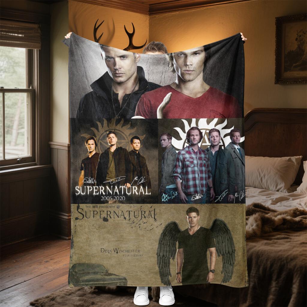Supernatural Seasonal Blanket Soft Comfortable All Seasons Perfect Sofa Office Nap Travel Festive Gift