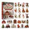 Advent Calendar for Girls Boys 2026 Christmas Farm Calendar, 24 Day Countdown Box with 2D Acrylic Decoration Home Animal Ornaments, Festive