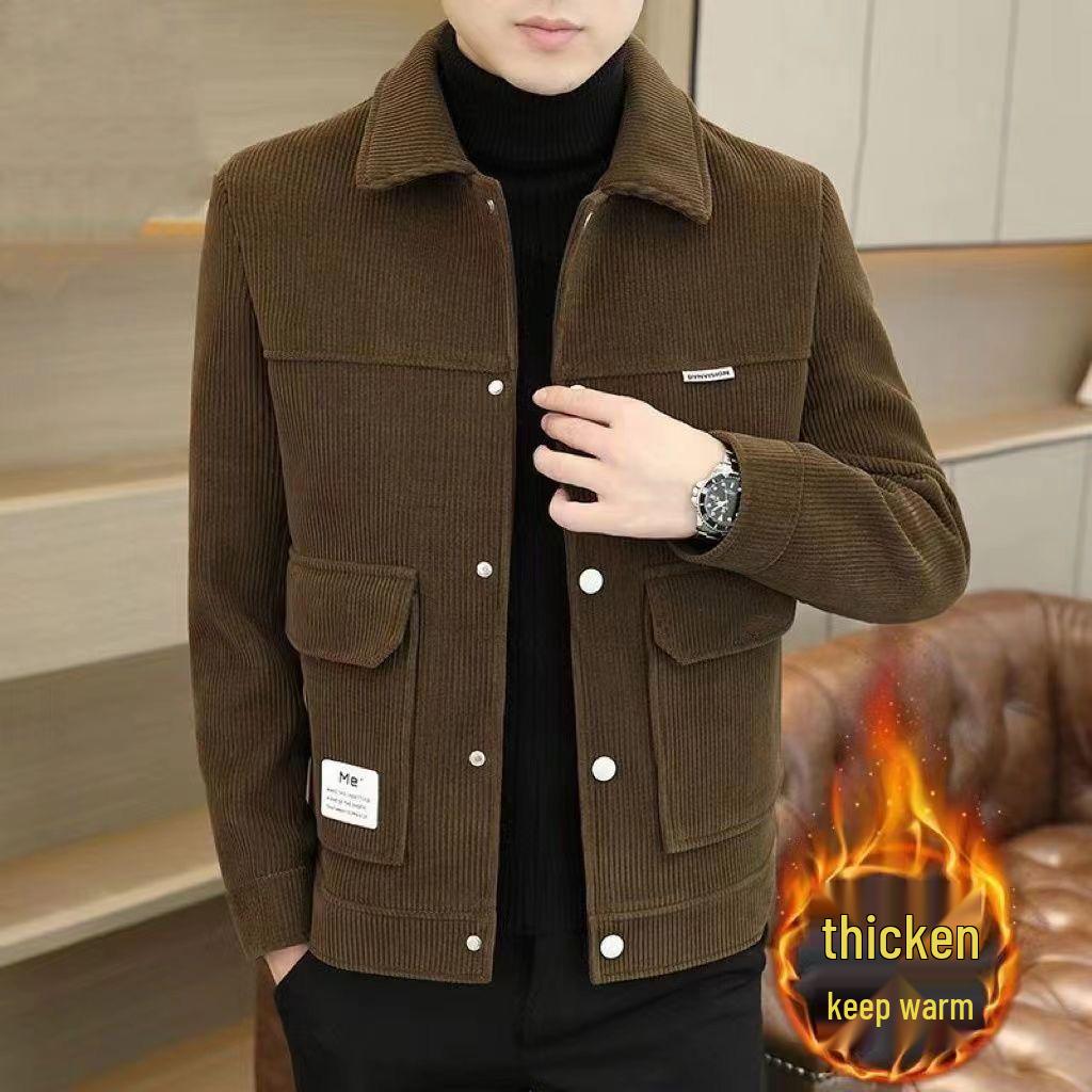 Men's Korean Style Lapel Casual Jacket - 2025 Autumn/Winter Trend