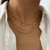 New Drip Glazed Women's Necklace Ins Style Small Fresh Collarbone Chain Summer Beach Travel Body Chain Girls Jewelry Accessories