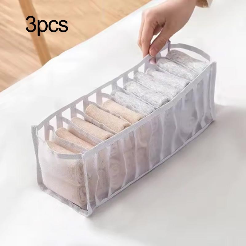 1/3pcs-Underwear Drawer Organizer Storage Box Foldable Closet Organizers Drawer Divider Storage Boxes For Underpants Socks Bra