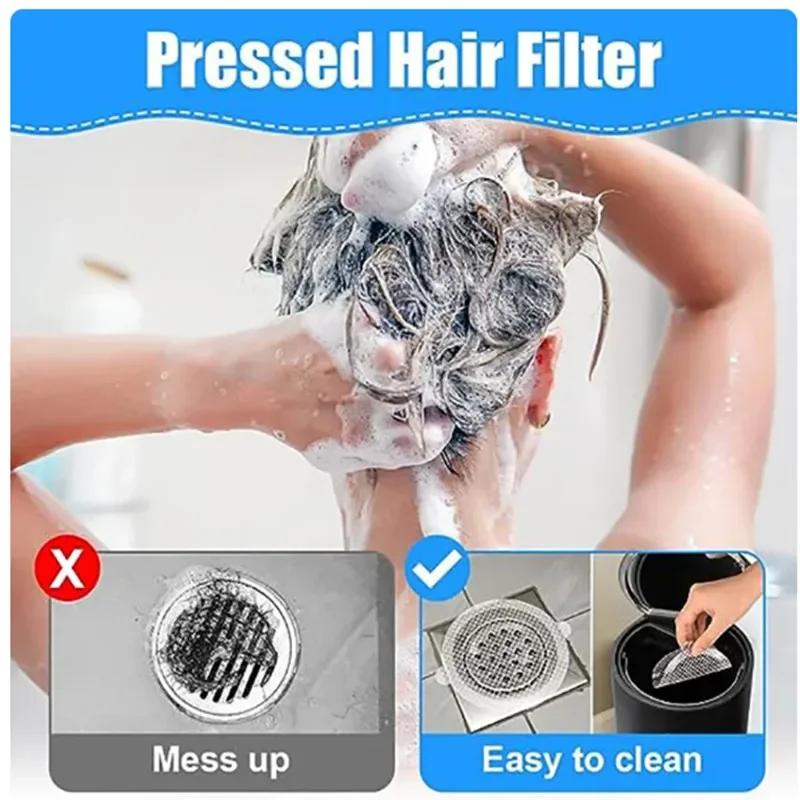 5/30pcs Anti-blocking Filter Screen Sink Sewer Outfall Stopper Floor Drain Sticker Hair Catcher Household Cleaning Products