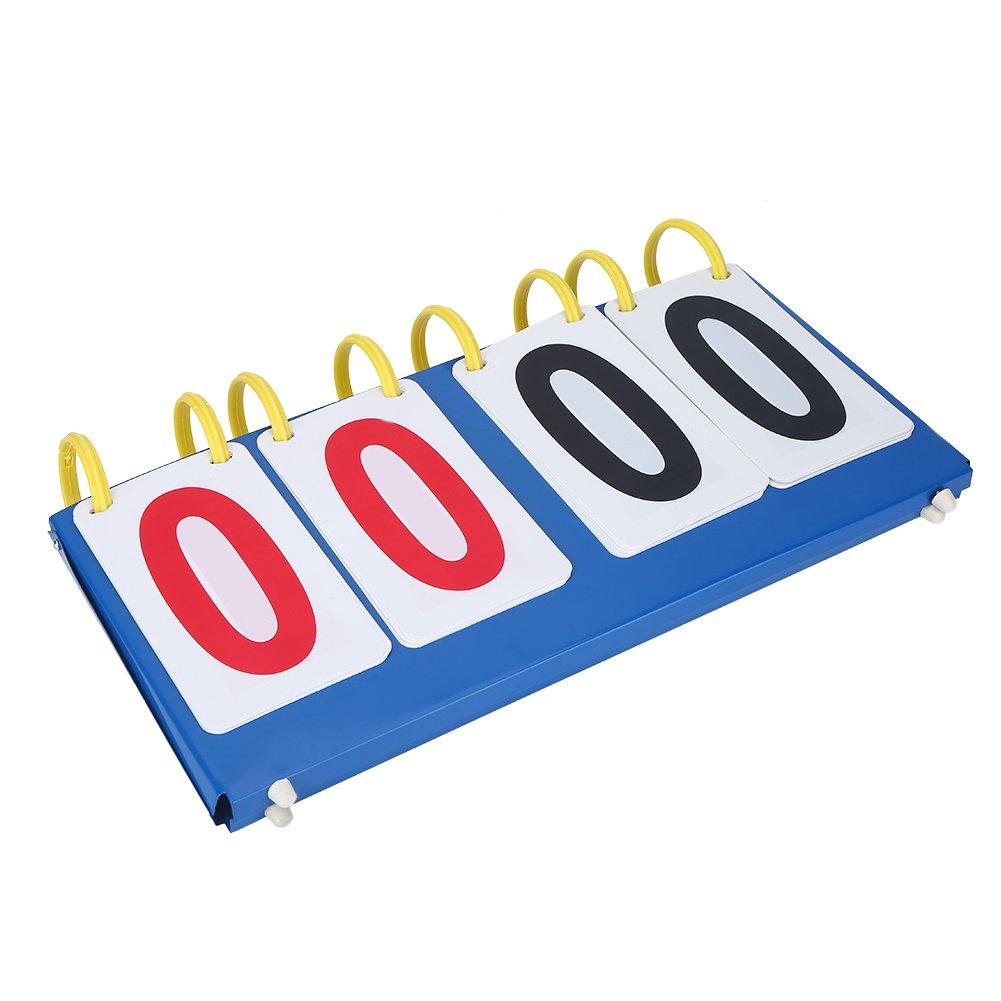 Scoreboard, 3-digit/4-digit, Easy To Read, Portable, Easy Assembly, for Sports (Soccer/Basketball/Table Tennis) - 4-digit Scoreboard