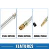 A ABSOPRO Tire Valve Stem Air Inflation Adapter Durable 150mm Long Tire Valve Extension Pure Copper Stainless Steel Silver Tone