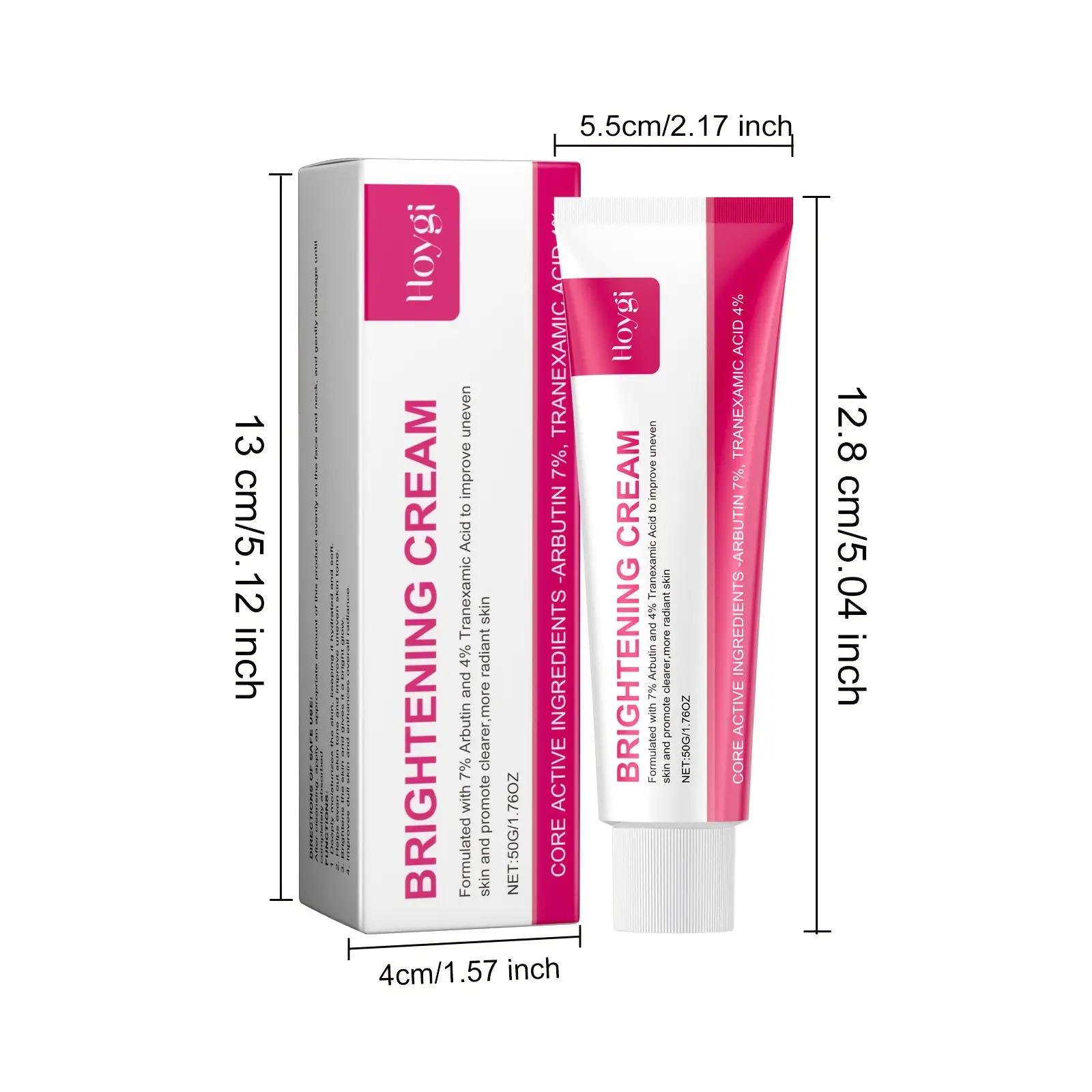 

HOYGI Multi-Functional Face Brightening Cream with Bearberry 7% + Tranexamic Acid, Niacinamide, Glutathione, Vitamin C, Aloe Vera & Moisturizing 50g