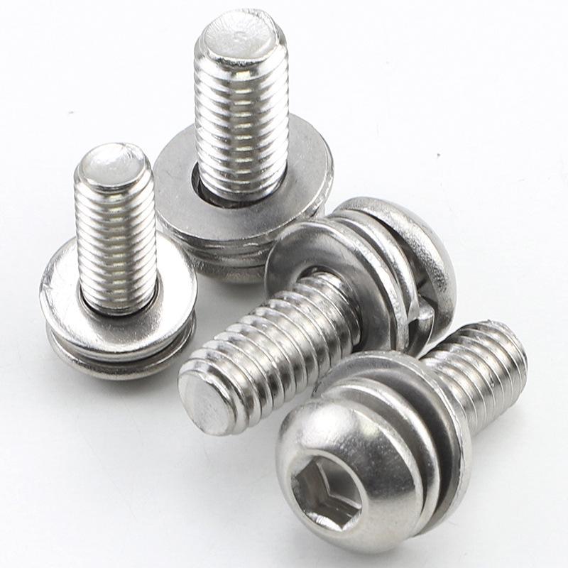 Hexagon Socket Pan Head Combination Screw - 304 Stainless Steel (M4/M5/M6/M8)