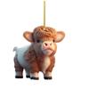 Cartoon Cow Endearing Car Ornament Acrylic Hanging Pendant For Vibrant Car Interiors