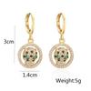 Leopard Rhinestone Head Earrings Punk For Women Party Jewelry Gift