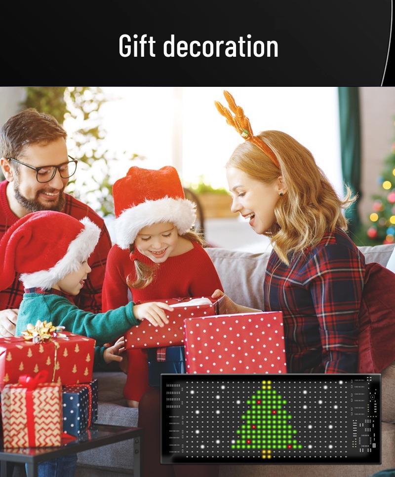 Bluetooth LED Display Cap: 16x32 Flexible Full-Color Scrolling Screen with Subtitle Feature