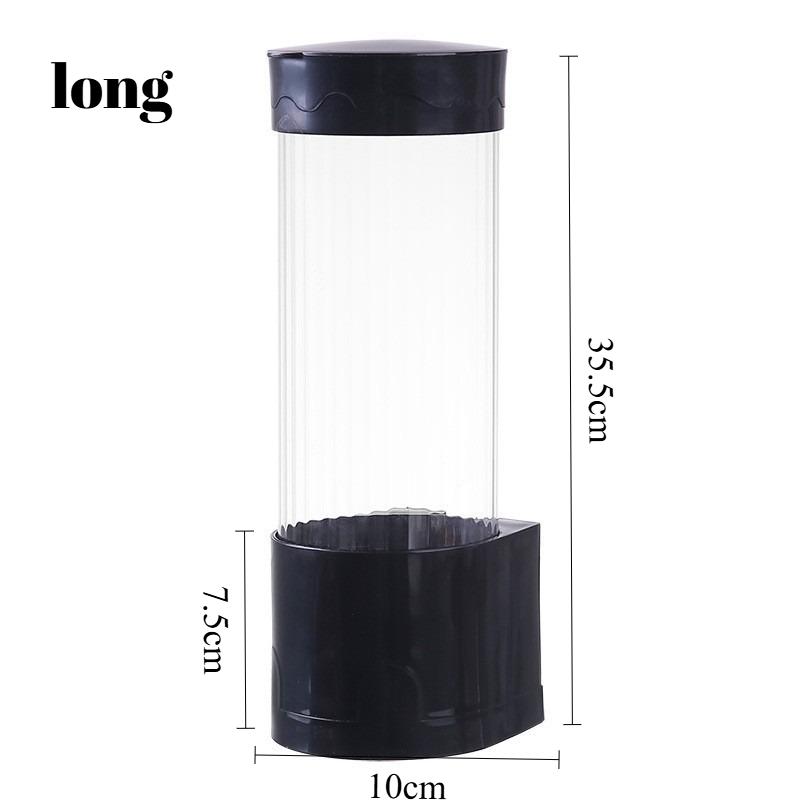 Disposable Paper Cup Holder Wall Mounted No Drill Cup Dispenser Plastic Dustproof Home Cup Stand