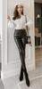 Syvent Sexy PU Leather Skinny Slim Straight Warm Fleece-Lined Pants, Fit, Fit, Fit, Simple, Classic, Casual,