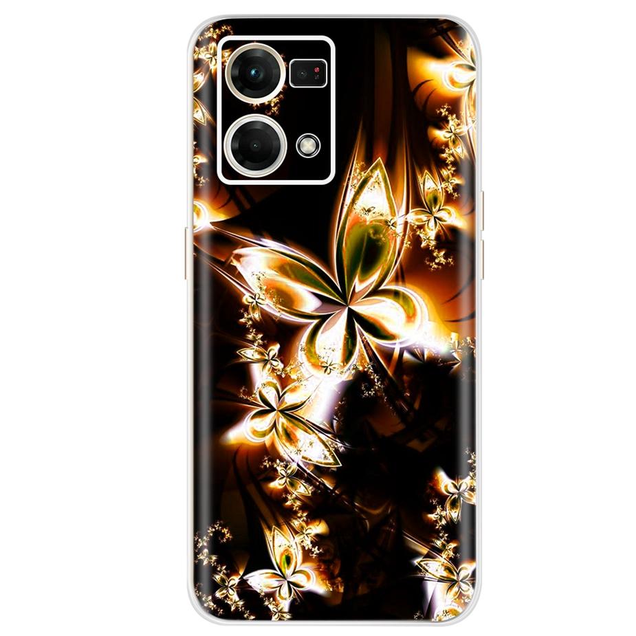 For Oppo F21 Pro 4G Case Oppo Reno7 CPH2363 Colorful Painted Cover Soft Silicone Case For Oppo Reno7 Reno 7 F21 Pro Fundas Coque