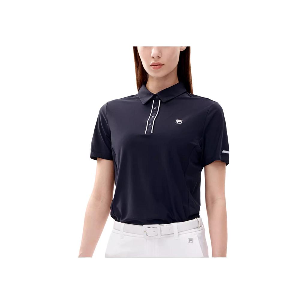 Fila Golf Sports Casual Stretch Short Sleeve Polo Shirt Women Tops Legendary-Blue A11W225133FNV