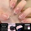 Golden Powder Collection: UV Gel Nail Art - Self-Adhesive, Wearable Stickers & Solid Gel Set