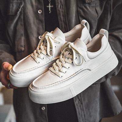 2999 Handmade Board Shoes Men's New Shallow Mouth Design Thick Sole Heightening Casual Board Shoes Versatile Air Force Low-top Sports Tide