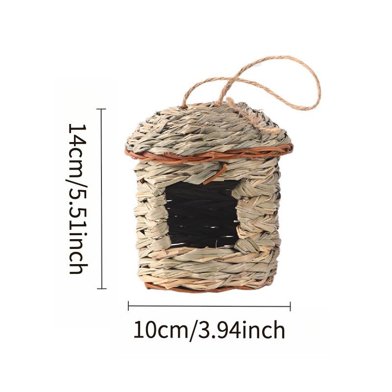 Handwoven Bird Nest Hibiscus Grass Bird Cage Pet Gardening Decoration