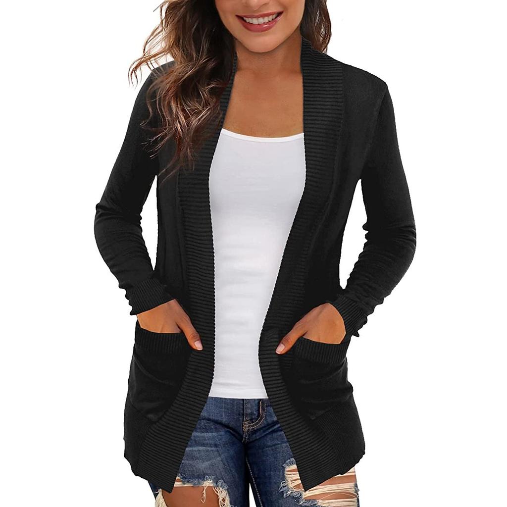 Women's Cardigan Casual Lightweight Knit Cardigan Sweaters Of Female