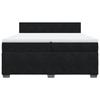 Maison Exclusive - Black Bed Slat Base and Mattress 200x200 Cm Velvet