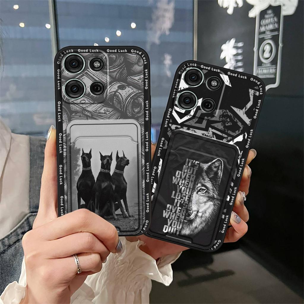 Protective Durable Phone Case For MOTO G75 5G Graffiti Shockproof TPU Cute Full Wrap Card Sleeve Anti-knock Soft Case