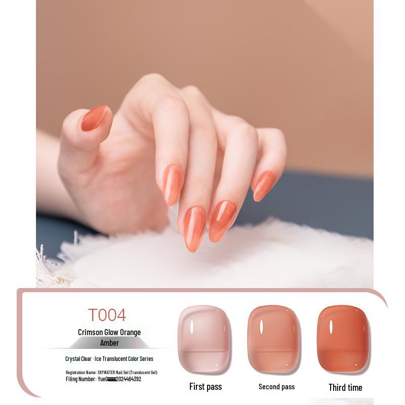 Гель-лак Huanhuan: Популярный нюдовый полупрозрачный для ногтевых салонов