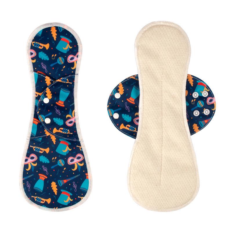 

Large Cotton Mesh Leak-Proof Winged Sanitary Napkin - Extra Long, Washable Menstrual Pad Large Size 12x30cm