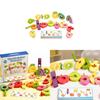 Gioco di infilare la frutta in legno per bambini Giocattoli educativi Gioco interattivo di logica