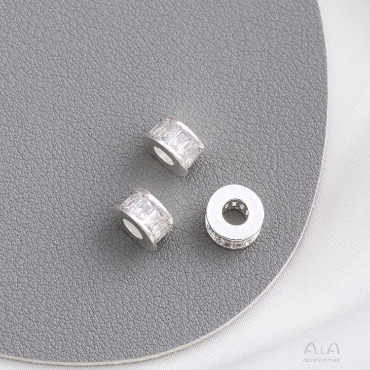 14K Gold-Plated Zircon Spacer Beads for DIY Jewelry