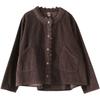Coats for Women Winter Jacket Thickened Solid Color Corduroy Lace Loose Casual Coat Top
