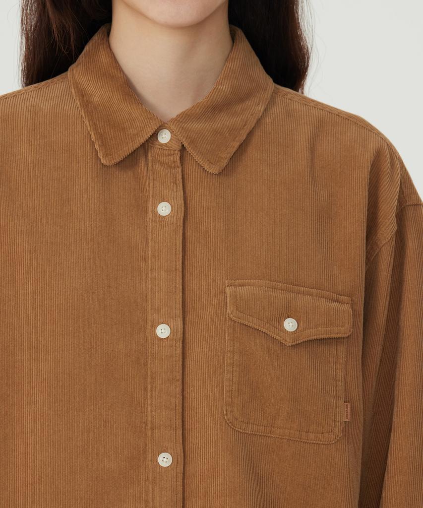 COVERNAT WOMAN Corduroy Shirt Camel