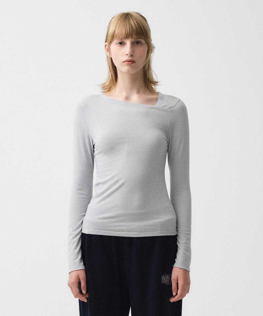 Malittepeulangsowajeobeo W Neck Point Long Sleeve Light Gray