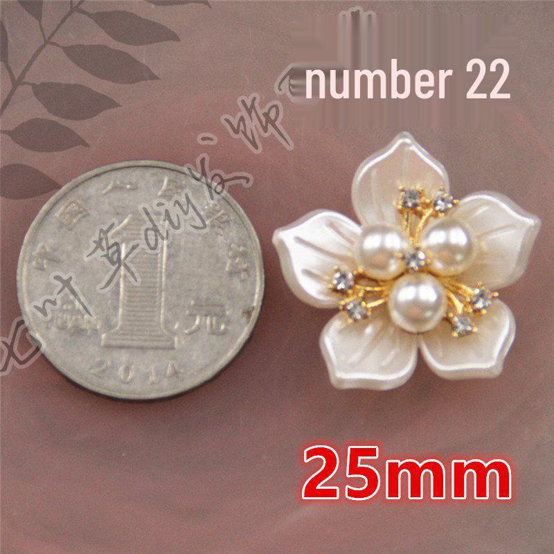 ABS Imitation Pearl Large Flower Center with Three, Four, and Five-Petal Options