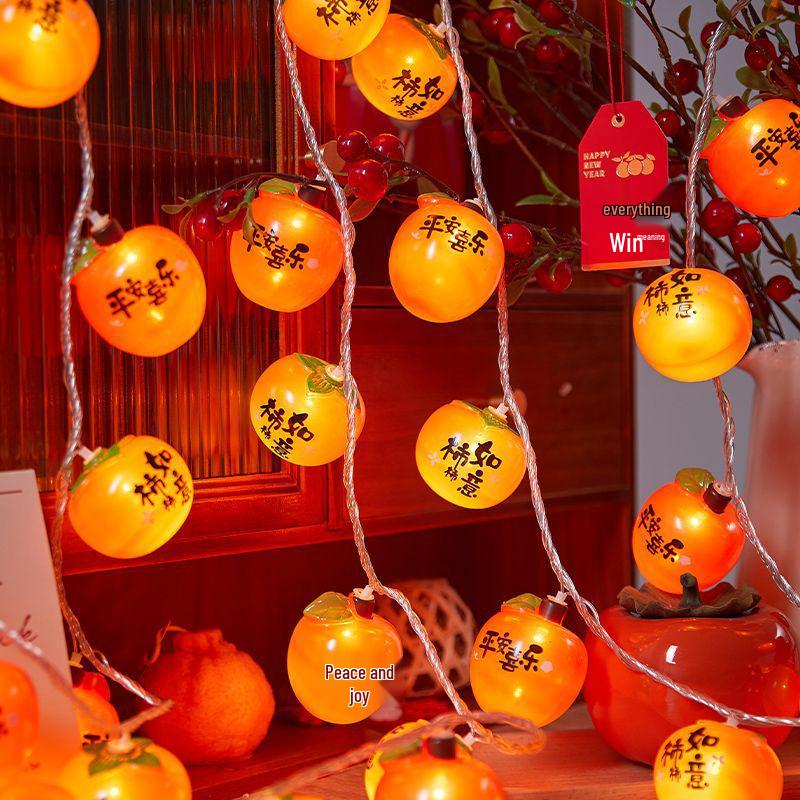 

2025 год Змеи Праздничный декор: Хурма Атмосферные Гирлянды и Украшения для Процветающего Нового Года Persimmon Combination 3 Styles