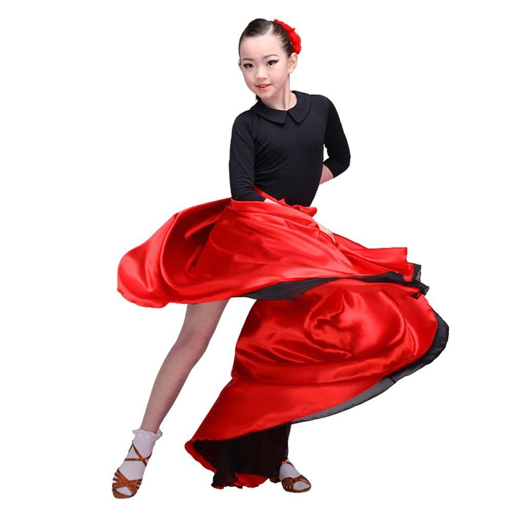 Polyester Belly Dance Costumes Big Swing Large Swing Skirt Spanish Flamenco Shawl Skirt Women