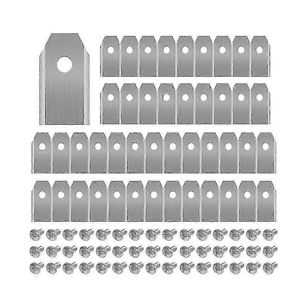 45 x Titanium Knife Blades for All Husqvarn/Automower/ Yardforce/Gardena Robotic Mowers(3g-0.75mm) with 45 Screws, Replacement Blades for Models 105
