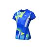 Li Ning Multifunctional Breathable Sweat-Absorbing Professional Competition Training Badminton Short Sleeve T-Shirt Women Tops Crystal-Blue AAYS064-2