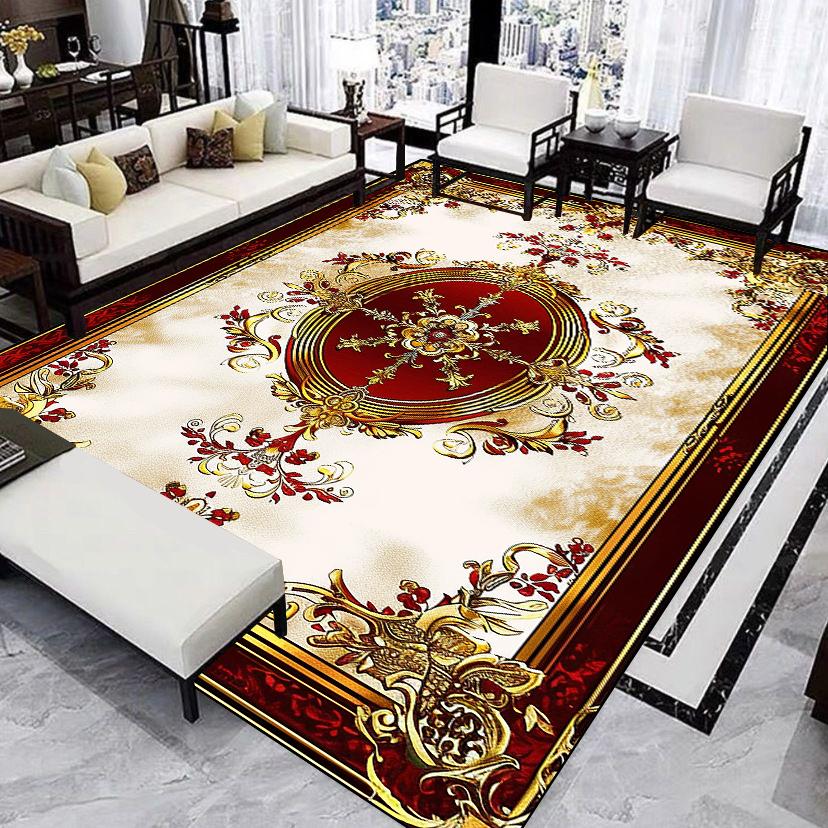 Luxury Flower Decoration Carpets Living Room European Style Rugs Home Hall Soft Floor Mat Room Decor Doorway Hallway Carpet