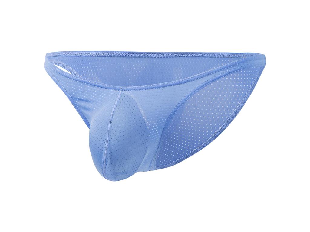 Men's Low-Waist Sexy Breathable Mesh Triangle Briefs Bikini E-091